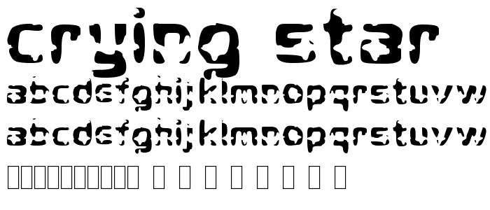 Crying Star font